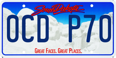 SD license plate 0CDP70