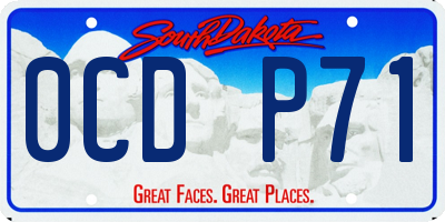 SD license plate 0CDP71