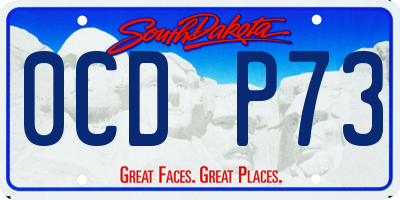 SD license plate 0CDP73