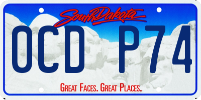 SD license plate 0CDP74