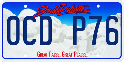 SD license plate 0CDP76