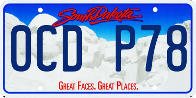 SD license plate 0CDP78