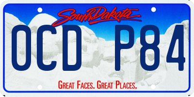 SD license plate 0CDP84
