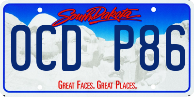 SD license plate 0CDP86