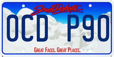 SD license plate 0CDP90
