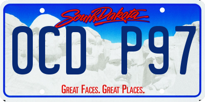 SD license plate 0CDP97