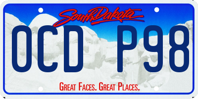 SD license plate 0CDP98