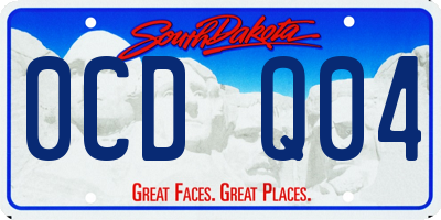 SD license plate 0CDQ04
