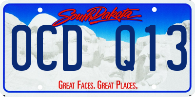SD license plate 0CDQ13