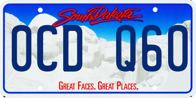 SD license plate 0CDQ60