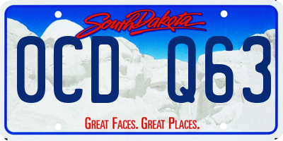 SD license plate 0CDQ63