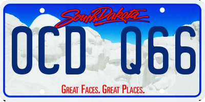 SD license plate 0CDQ66