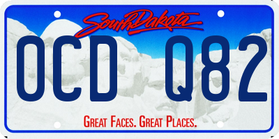 SD license plate 0CDQ82
