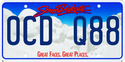 SD license plate 0CDQ88