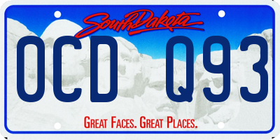 SD license plate 0CDQ93