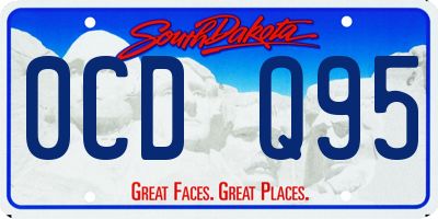 SD license plate 0CDQ95