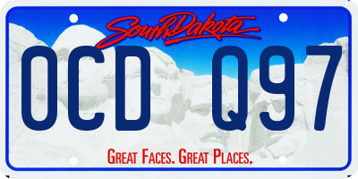 SD license plate 0CDQ97