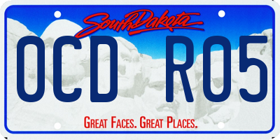 SD license plate 0CDR05