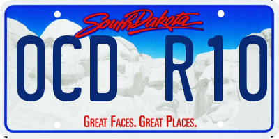 SD license plate 0CDR10