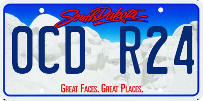 SD license plate 0CDR24