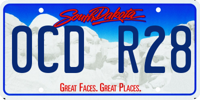 SD license plate 0CDR28