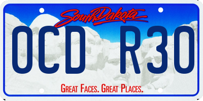 SD license plate 0CDR30