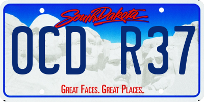SD license plate 0CDR37