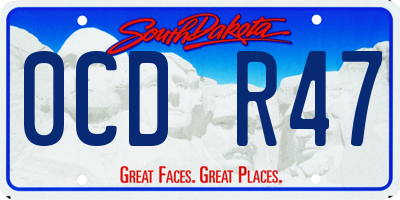 SD license plate 0CDR47