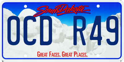 SD license plate 0CDR49