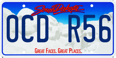 SD license plate 0CDR56