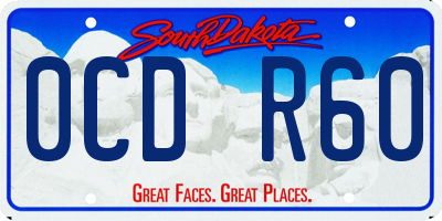 SD license plate 0CDR60