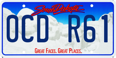 SD license plate 0CDR61