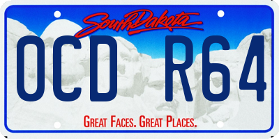 SD license plate 0CDR64
