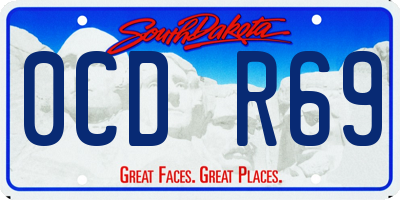 SD license plate 0CDR69
