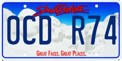 SD license plate 0CDR74