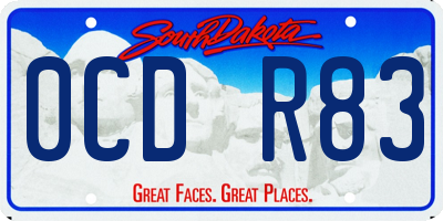 SD license plate 0CDR83