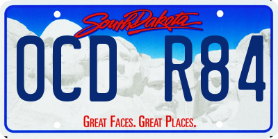 SD license plate 0CDR84