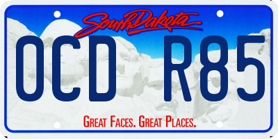 SD license plate 0CDR85