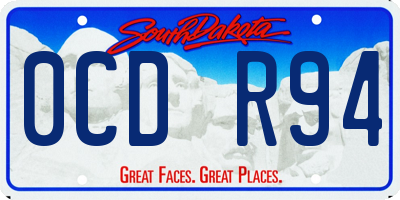 SD license plate 0CDR94