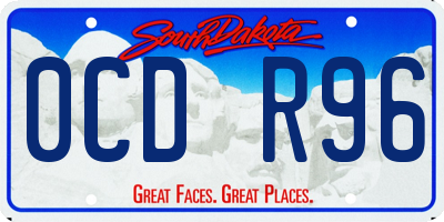 SD license plate 0CDR96