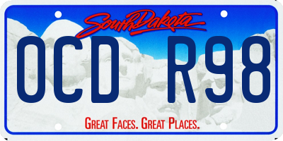 SD license plate 0CDR98