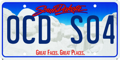 SD license plate 0CDS04