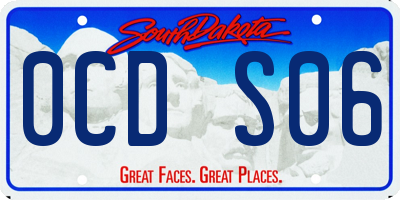 SD license plate 0CDS06