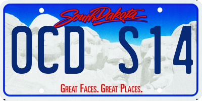 SD license plate 0CDS14