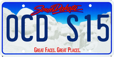 SD license plate 0CDS15