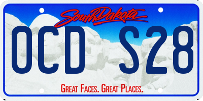 SD license plate 0CDS28
