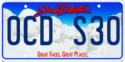 SD license plate 0CDS30