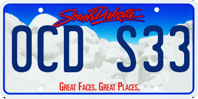 SD license plate 0CDS33