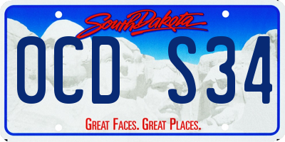 SD license plate 0CDS34