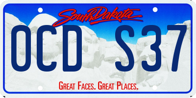 SD license plate 0CDS37
